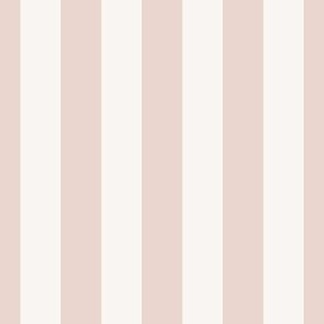 Even vertical stripes - christmas cream and blush pink_jumbo