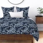 Japanese Pine Tree Chintz - navy night 