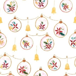 Floral Baubles - Christmas Ornaments 10x10