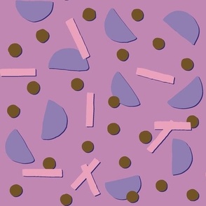 geometric shapes mauve brown