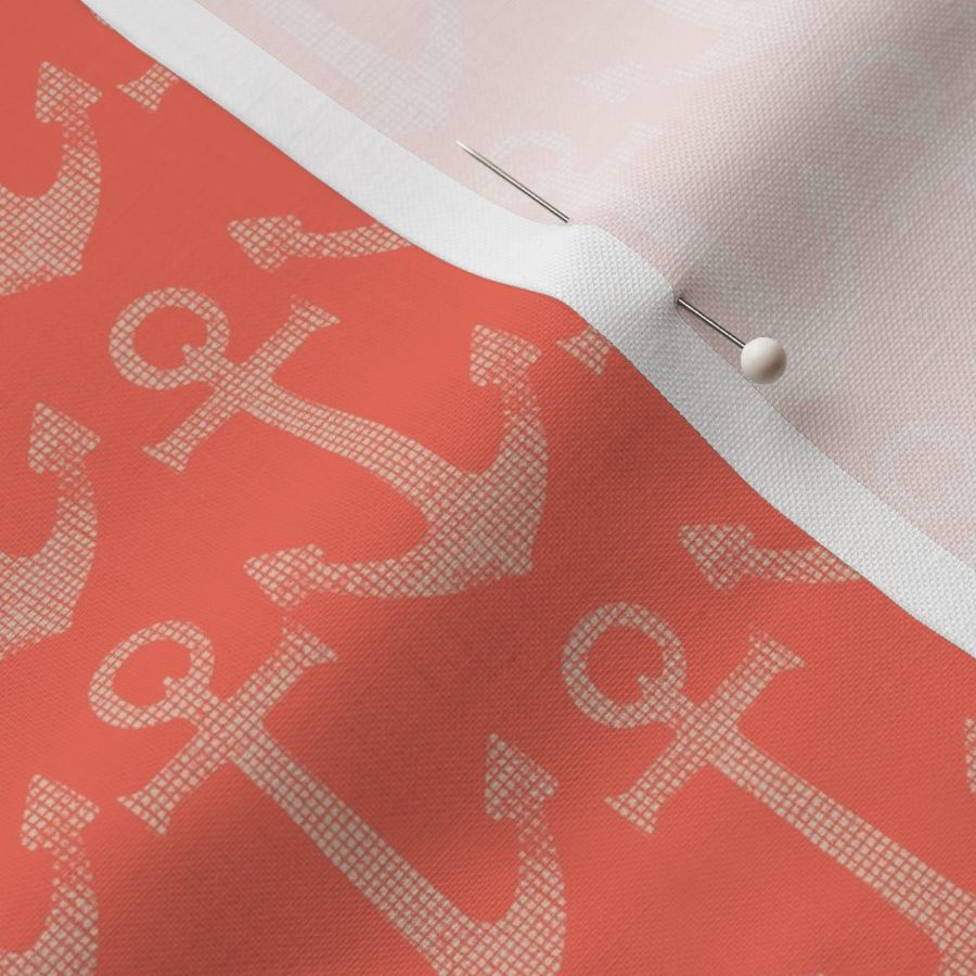 Captain's Anchor - Coral Orange (EXTRA SMALL)