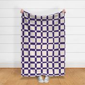 Watercolour wonky Christmas Gingham in purple (size jumbo)