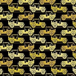 Small Scale 4x4 Adventures Off Road Jeep Vehicles Yellow Gold on Black