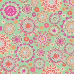 70's flower circles