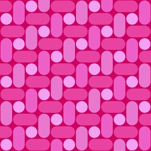 Barbie Pink geometrics mosaic