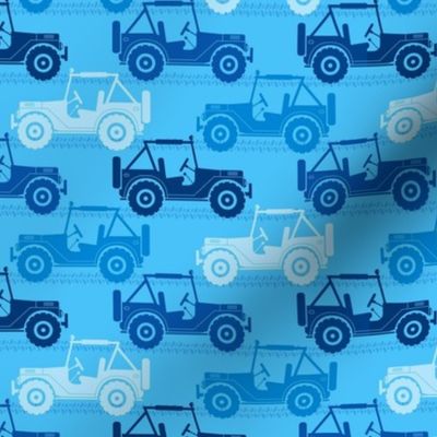 Medium Scale 4x4 Adventures Off Road Jeep Vehicles Blue on Navy