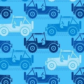 Medium Scale 4x4 Adventures Off Road Jeep Vehicles Blue on Navy