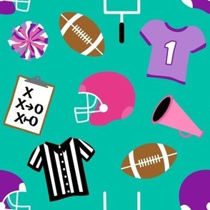 Football Gear Game Day Pink Purple Girls SMALL