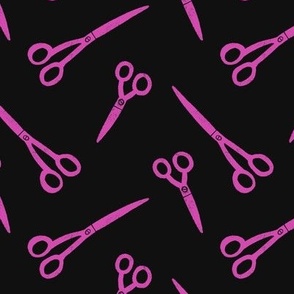 Ditsy Pink Scissors | dark background