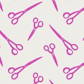 Ditsy Pink Scissors | light background