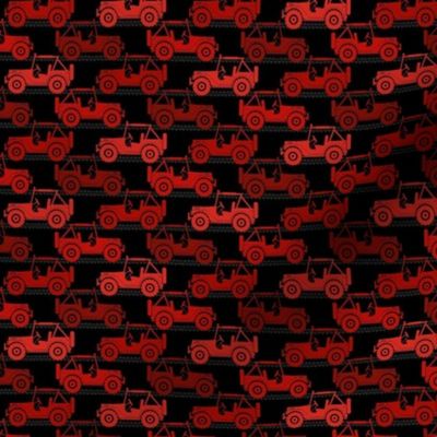 Small Scale 4x4 Adventures Off Road Jeep Vehicles Red on Black
