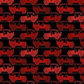 Small Scale 4x4 Adventures Off Road Jeep Vehicles Red on Black