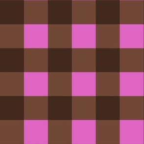 Pink and brown checker