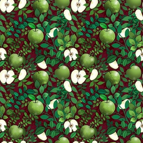Granny Smith Apple Orchard (Maroon Red)