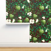 Granny Smith Apple Orchard (Maroon Red large scale)