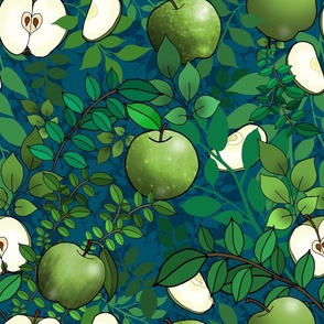 Granny Smith Apple Orchard (Autumn Blue large scale)