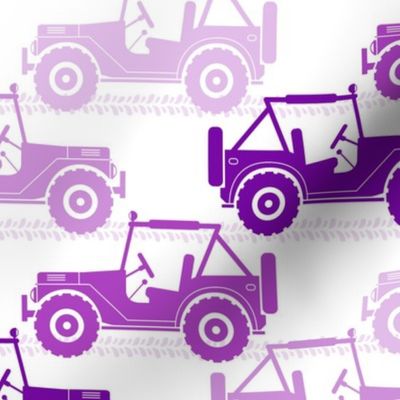 Large Scale 4x4 Adventures Off Road Jeep Vehicles Purple on White