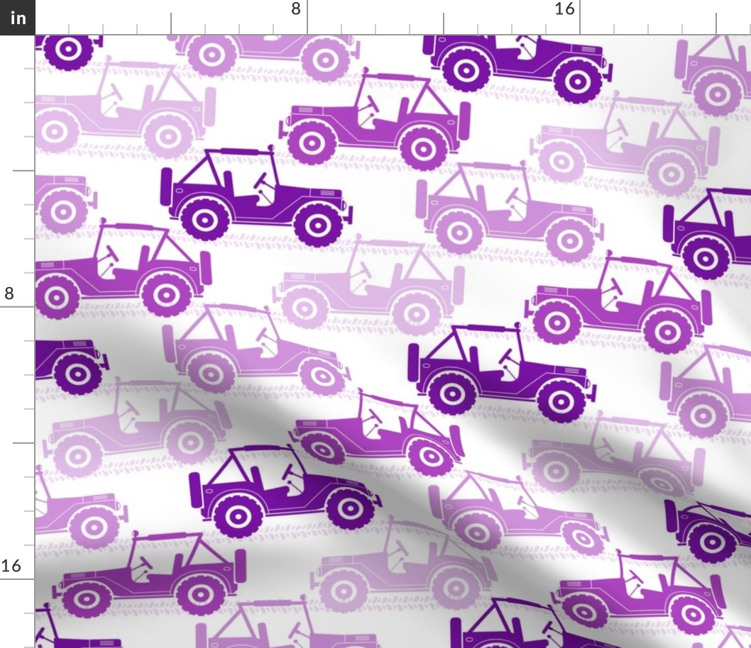 Large Scale 4x4 Adventures Off Road Jeep Vehicles Purple on White