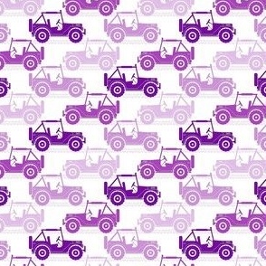 Small Scale 4x4 Adventures Off Road Jeep Vehicles Purple on White