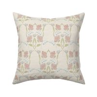 Parisian Nouveau Floral Faux Grasscloth