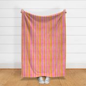 Hot Summer Pink and Orange Textured Stripes Medium