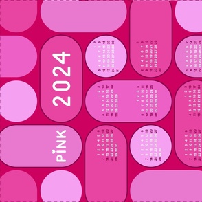 2024 calendar Barbie Pink