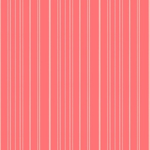 Coral pattern with ivory stripes