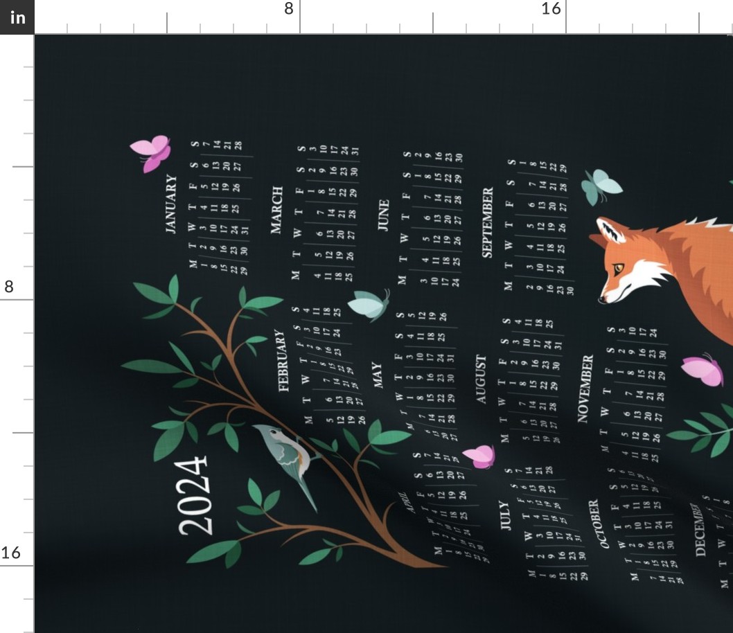 forest fox 2024 calendar