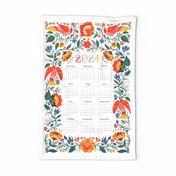 2024 Maximalist folk art calendar on white