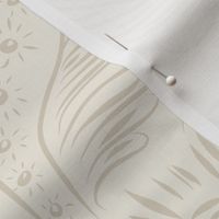 large scale // floral wallpaper - bone beige_ creamy white - elegant flowers