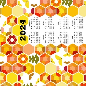 Honeycomb calendar 2024