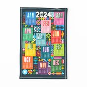 2024 Quilt Block Tea Towel Calendar & Wall Hanging