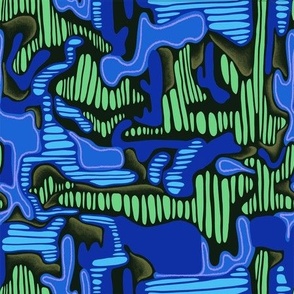 Abstract Funky Blue