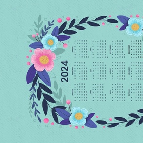 2024 Flower Wall Calendar 