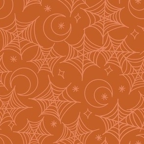 halloween spiderwebs-orange