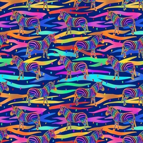 Navy rainbow party zebras 