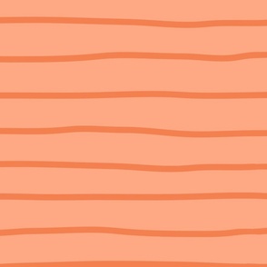 Watersports Fun Minimalistic Coordinate Stripes Pattern Orange  Horizontal