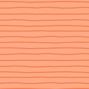 Watersports Fun Minimalistic Coordinate Stripes Pattern Orange  Horizontal Smaller Scale
