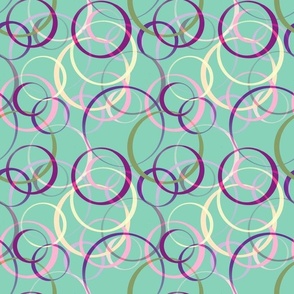 Happy Circles Mint and Purple