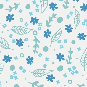 blue daisy wallpaper scale