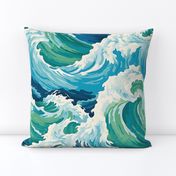 Wave Symphony - Blue/Teal/Green Wallpaper 