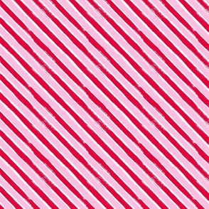 Painted Pink and Red Close STRIPE