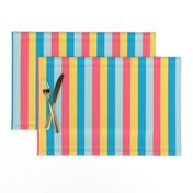 VERTICAL STRIPES (medium) - Classic Multicolor Lines on Coordinating Basic