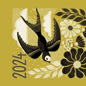 2024 Floral Swallow Calendar