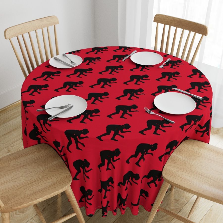 Sports, Girls High School Round Tablecloth | Spoonflower