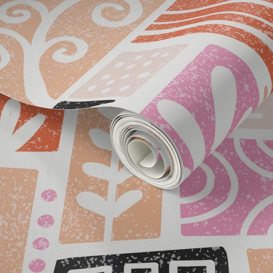 rubber stamping abstract  fun wallpaper scale