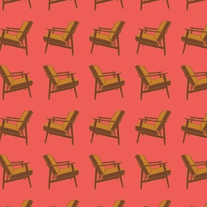 Midcentury chair pink