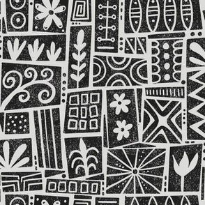 rubber stamping doodle art in black normal scale