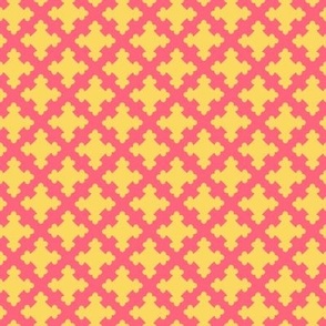 Foursquare Silhouette // small print // Sweet Lemon Decorative Motif on Pinkalicious