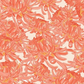 Bright Chrysanthemum-Red Autumn-Large Scale